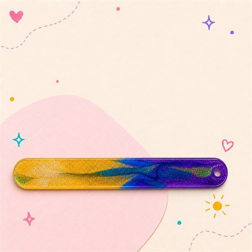 Gold Blue Purple Slim Bookmark