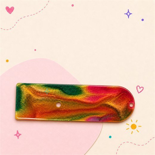Green Gold Red Rounded Bookmark