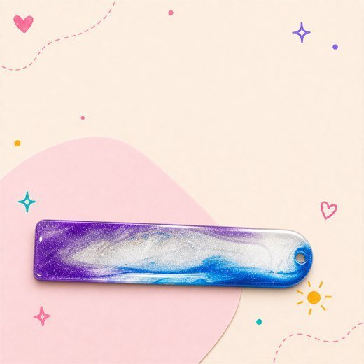 Purple Blue Rounded Bookmark