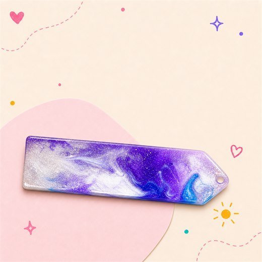 Purple Blue Pointed Tag