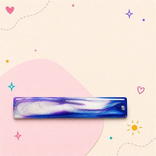 Purple Blue Rectangle Bookmark