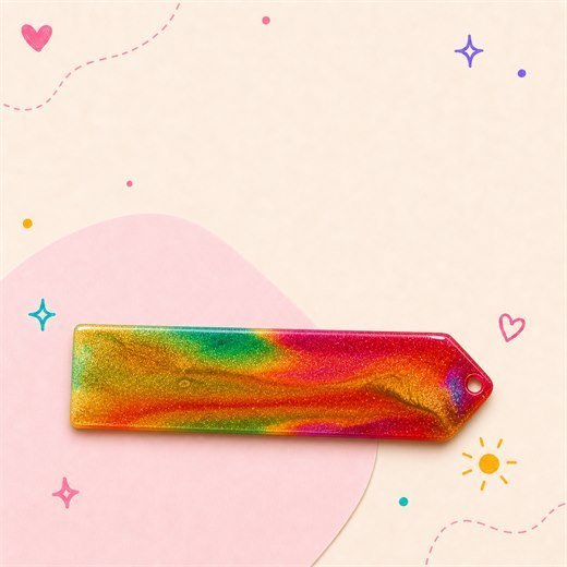 Rainbow Pointed Bookmark