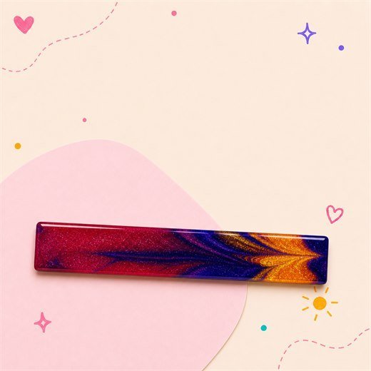 Red Blue Gold Slim Bookmark