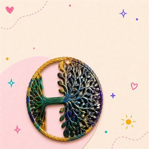 Tree of Life Round Charm