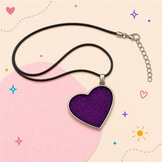 Purple Heart Necklace
