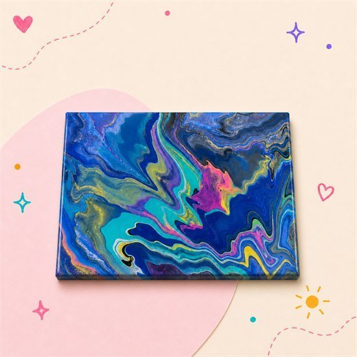 Marbled Canvas Painting 3