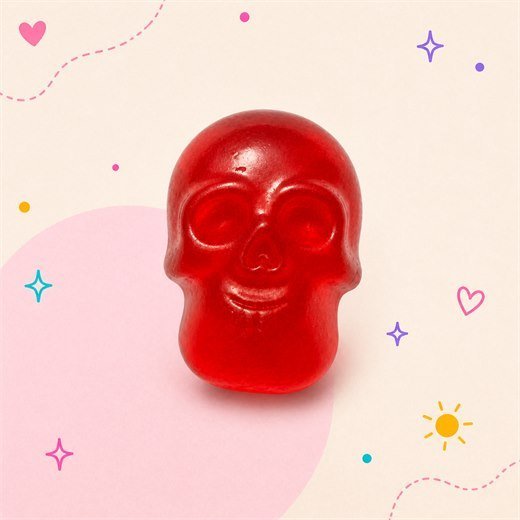 Red Gem Resin Piece